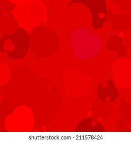 Seamless pattern with hearts festive Valentine's Day