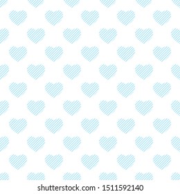 Seamless pattern of hearts. Geometric background. Vector illustration. Good quality. Good design.