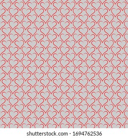 Seamless pattern of hearts. Geometric background. Vector illustration. Good quality. Good design.