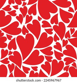 Seamless pattern Hearts geometric background in vector design