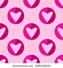 Seamless pattern with hearts - hand drawn vector illustration.