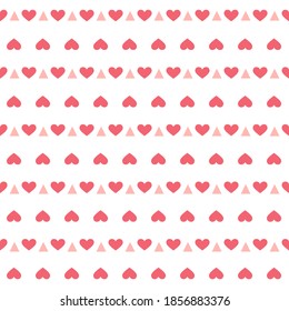 Seamless pattern with hearts. Holiday background. For design packaging, textile, wallpaper, design postcards and posters.