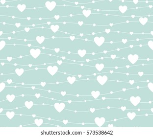 Seamless pattern hearts. Holiday background. Vector illustration.