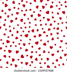 Seamless pattern with hearts.  Holiday pattern. Valentine's Day. Vector Illustration