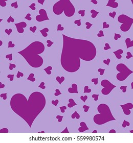 Seamless pattern of hearts for the holiday. Vector illustration background