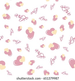 Seamless pattern with hearts. Love background. Hearts background