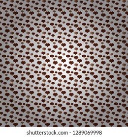 Seamless pattern with hearts. Love card. Vector illustration. Our love is magic. Cartoon hearts love on brown, black and white colors on cute background.
