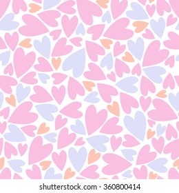 Seamless pattern with hearts. Love concept for your Valentine's Day or Wedding design. Vector illustration
