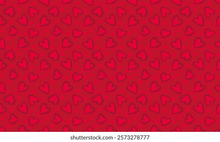 Seamless pattern with hearts. Pattern love cute girl fashion