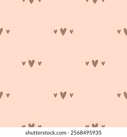 Seamless pattern with hearts. Minimalistic Vector Pastel background. Valentines day and love