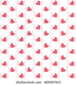 Seamless pattern with hearts ,Modern stylish texture. Repeating abstract background with heart