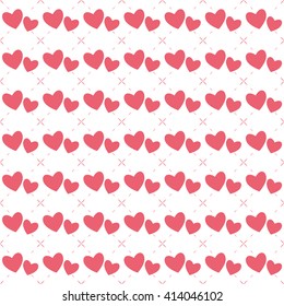 Seamless pattern with hearts ,Modern stylish texture. Repeating abstract background with heart