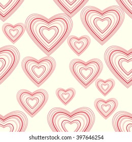 seamless pattern with hearts. not clipping mask