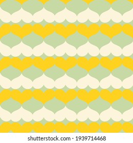 seamless pattern hearts on green background
