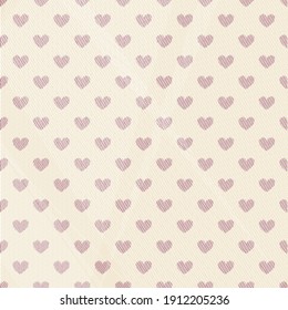 Patrón inexorable de corazones sobre textura de papel. Antecedentes del día de San Valentín