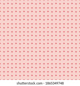 Patrón sin brillo con corazones. Corazones de fondo rosado.