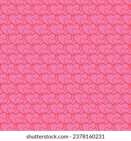 Seamless pattern with hearts on pink background For fabric surface design packaging home decor gift wrap pillows bedding stationery backgrounds and wallpaper Vector illustration 