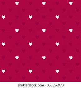 seamless pattern with  hearts on red texture background