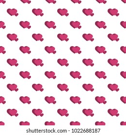 Seamless pattern from hearts on Valentine's day.