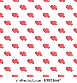 Seamless pattern from hearts on Valentine's day.