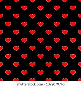 Seamless pattern from hearts on Valentine's day.