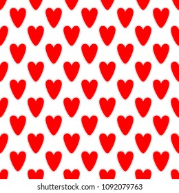 Seamless pattern from hearts on Valentine's day.