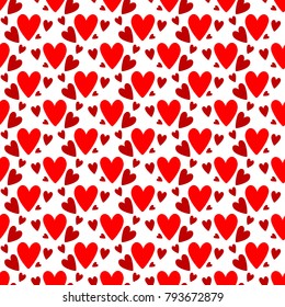 Patrón sin inconvenientes de los corazones en el día de San Valentín.