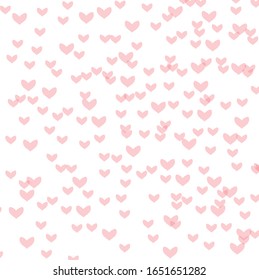 Seamless Pattern of Hearts on White Background
