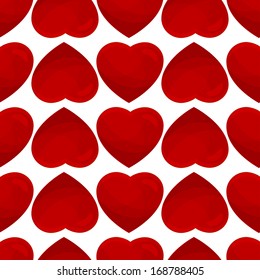 seamless pattern from hearts on a white background