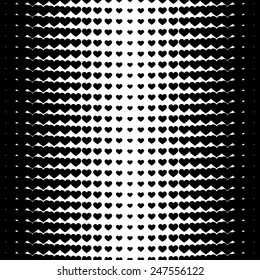 Seamless pattern with hearts on a white background