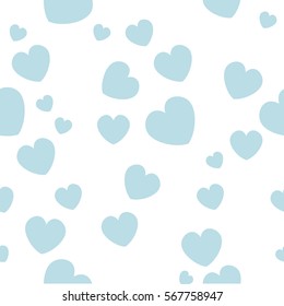 Seamless pattern with hearts on a white background