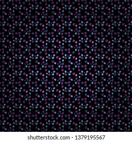 Seamless pattern with hearts. Our love is magic. Vector illustration. Love card. Cartoon hearts love on blue, black and purple colors on cute background.