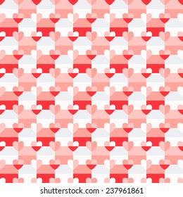 Seamless pattern hearts pop art, gift wrapping paper, candy wrapper, wallpaper, textile design, festive ornament,  bath curtain