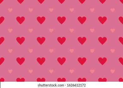 Seamless pattern with hearts. Romantic background, wallpaper. Valentine's Day. Love. Vector illustration.