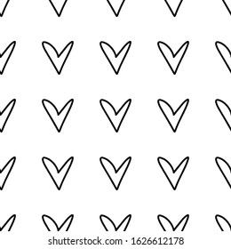 Seamless pattern with hearts. Romantic background, wallpaper. Valentine's Day. Love. Vector illustration.