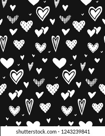seamless pattern with hearts. romantic theme. Vector illustration. doodle Wedding pattern. Valentine hearts