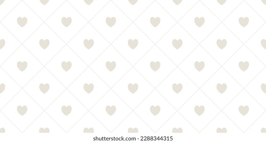 Seamless pattern with hearts, romantic tileable background