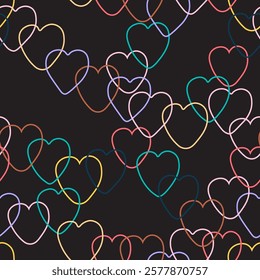 seamless pattern with hearts shapes. Element for decoration design postcards poster print invitation background textile wrapping wallpaper packaging backdrop textile