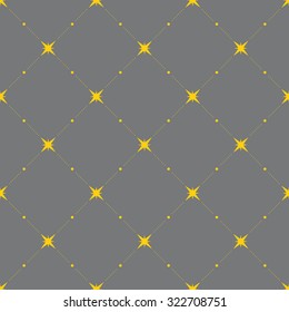 Seamless pattern with hearts and stars. Vector background.