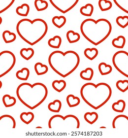 Seamless pattern with hearts, Valentine pattern 