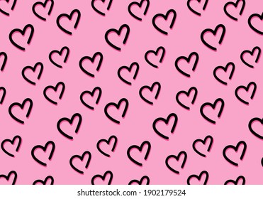Seamless pattern with hearts. Valentine background. Vector illustration