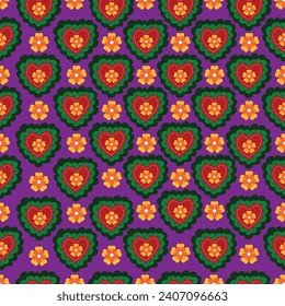 patrón impecable con corazones, fondo de San Valentín