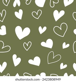 seamless pattern with hearts, Valentine Day Background
