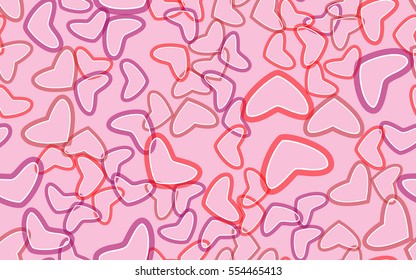 Seamless pattern of hearts for valentines.
