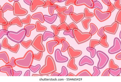 Seamless pattern of hearts for valentines.