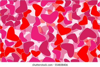 Seamless pattern of hearts for valentines.