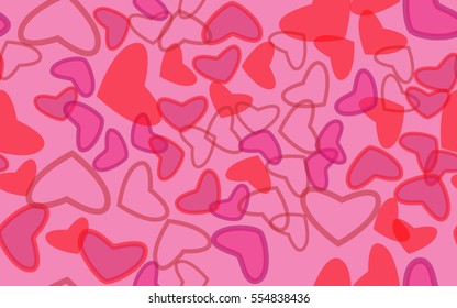 Seamless pattern of hearts for valentines.