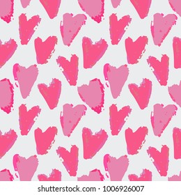 Seamless pattern with hearts. Valentines day background texture. Wallpaper