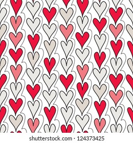 Seamless pattern with hearts. Valentines Day background