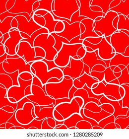 Seamless pattern of hearts for Valentine's Day. Texture for gift wrapping.